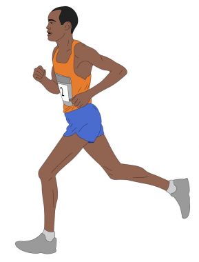 maraton koşucusu, detaylı çizim