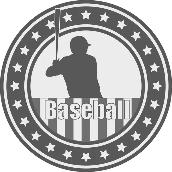 Бейсбольная эмблема - вектор — стоковый вектор