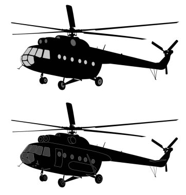 Rus Mi-8 helikopter silüeti