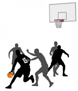 basketbol oyun siluetleri