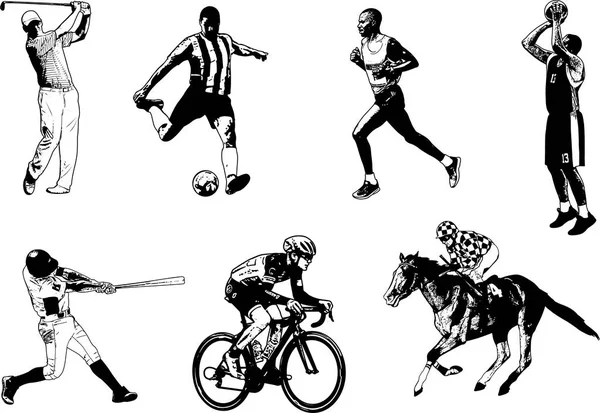 Diverse sport schets illustratie — Stockvector