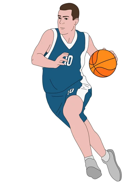 Ilustración del jugador de baloncesto — Archivo Imágenes Vectoriales