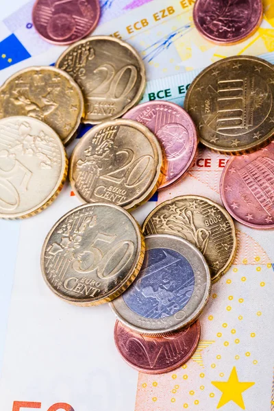 Євро номіналів валюти — стокове фото
