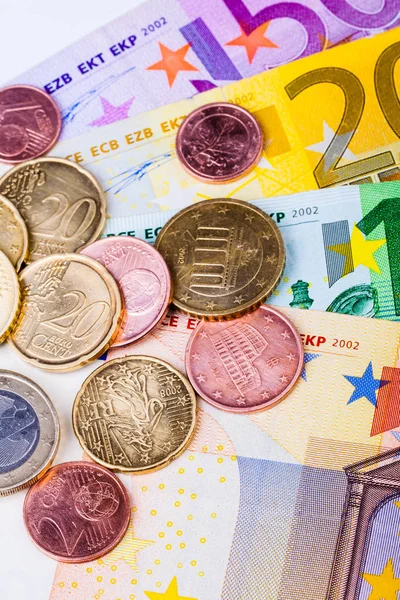 Denominaties van euro valuta — Stockfoto