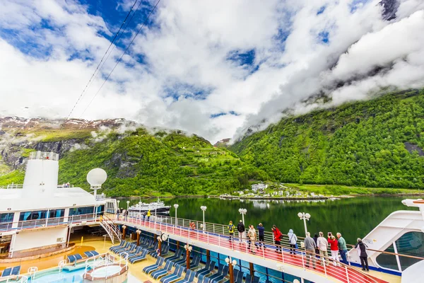 Geirangerfjord, Norveç'in güzel manzara — Stok fotoğraf