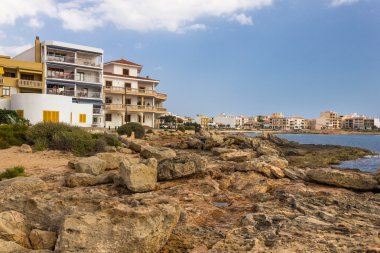Harika bir manzara os hotel Mallorca, Baleares, İspanya tatil