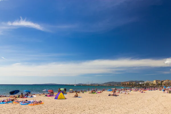 Hermosa vista de Platja de Palma de Mallorca, Baleares, España — Foto de Stock