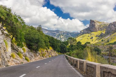 Güzel manzarasına Sierra de Tramuntana, Mallorca, İspanya