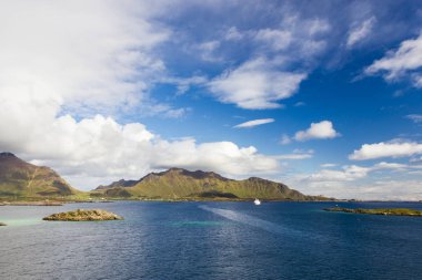 Lofoten Adaları Norveç'te güzel manzara