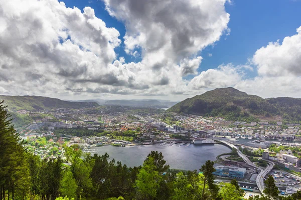 Bela vista da cidade de Bergen, Noruega — Fotografia de Stock