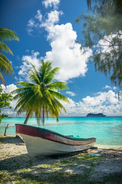Cennet görünümü Rangiroa Atoll, Fransız Polinezyası
