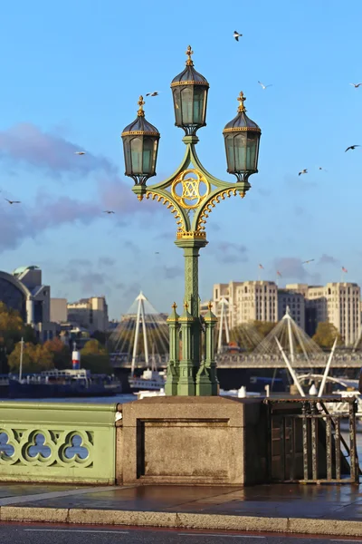 Westminster Bridge latarnia — Zdjęcie stockowe