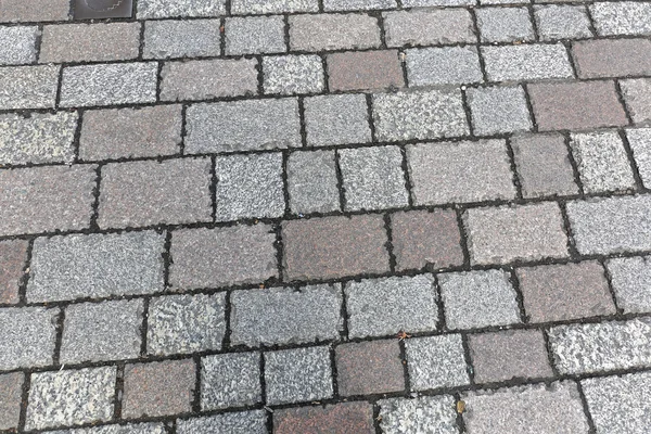 Granite Cobblestones Pavement — Stock Photo, Image