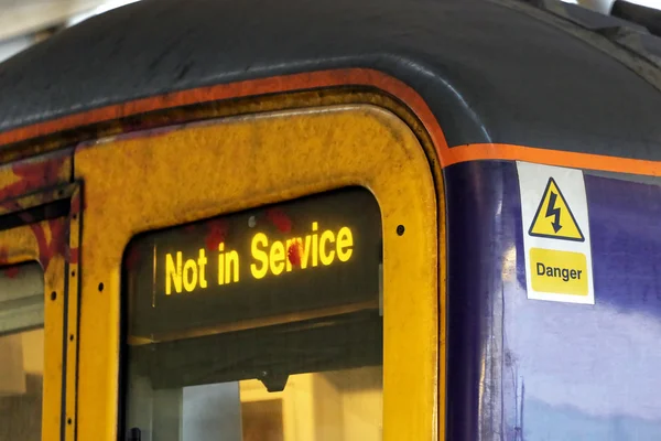 Not in Service Train — Φωτογραφία Αρχείου