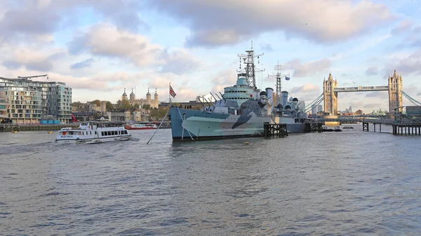 HMS Belfast London Stock Image