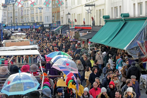 Portobello Straße Menschen — Stockfoto