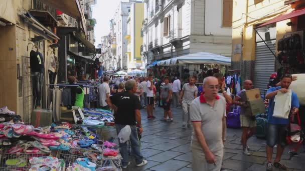 Targ uliczny w Napoli — Wideo stockowe