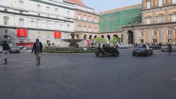 Náměstí v Itálie Neapol — Stock video