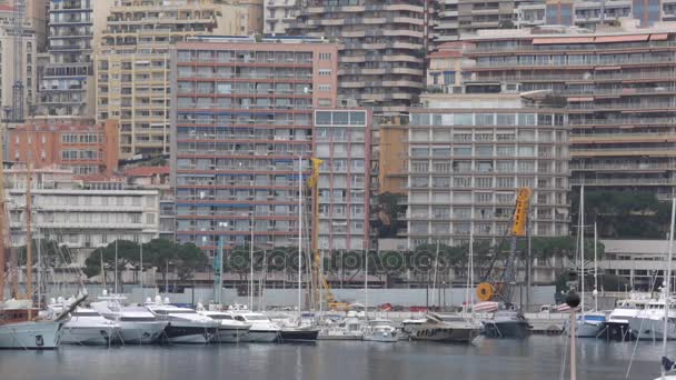 Obras de construcción en Mónaco — Vídeos de Stock