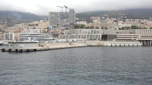 Doca portuária de Mônaco — Vídeo de Stock