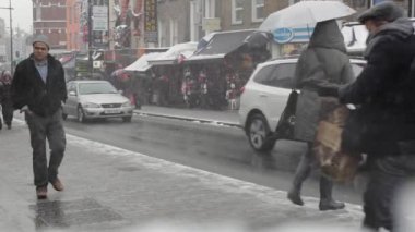 Camden Town Kış kar Londra ile