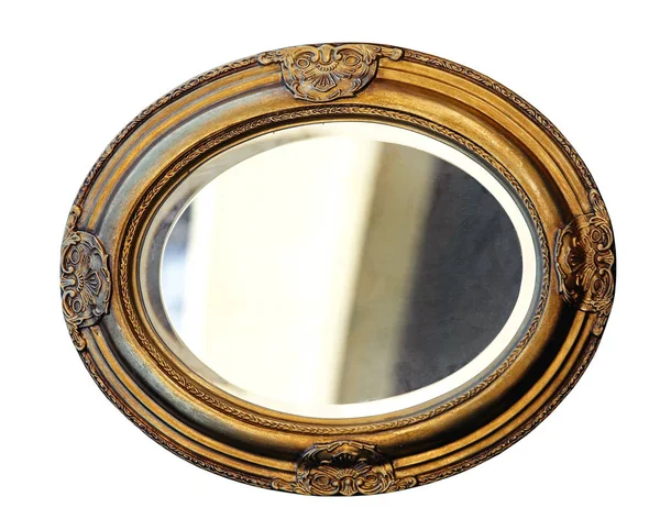 Oval Mirror Isolated — Stock Photo, Image