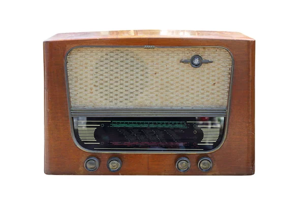 Винтажное радио изолировано — стоковое фото