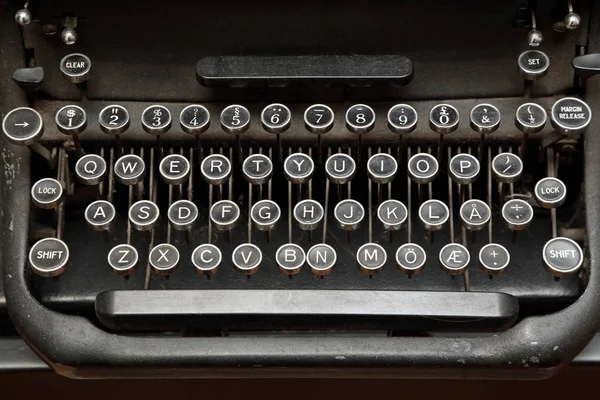 Tastiera per macchina da scrivere vintage — Foto Stock