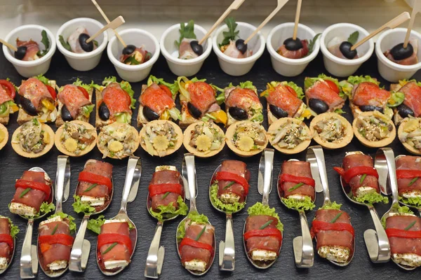 Party Food Canapes — Stock Photo, Image