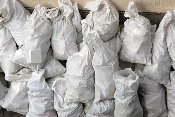 Big Pile of White Bags — Stock Photo, Image