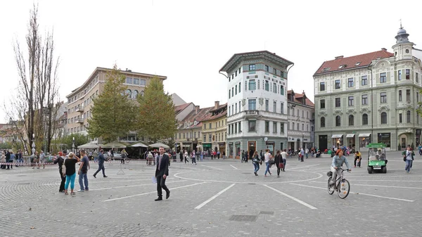 Piazza Preseren Lubiana — Foto Stock