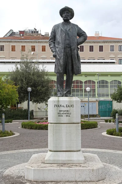 Ivan Zajc statua Rijeka — Zdjęcie stockowe