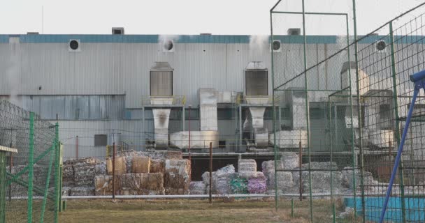 Fábrica de papel de reciclaje — Vídeo de stock