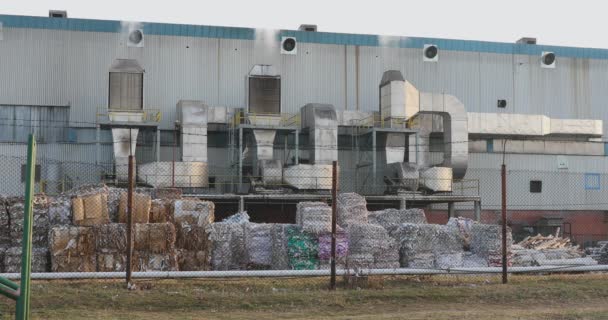 Переробка паперу заводу — стокове відео