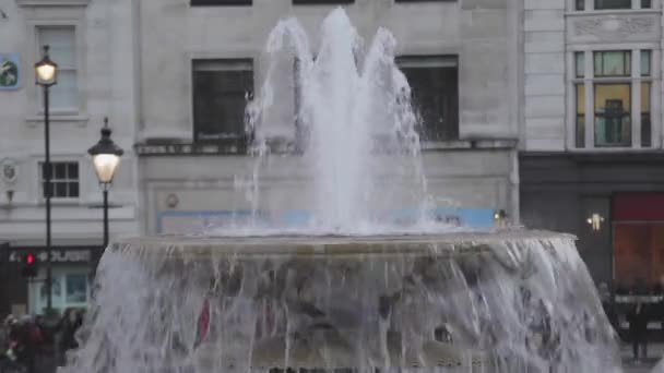 喷泉伦敦特拉法加 — 图库视频影像