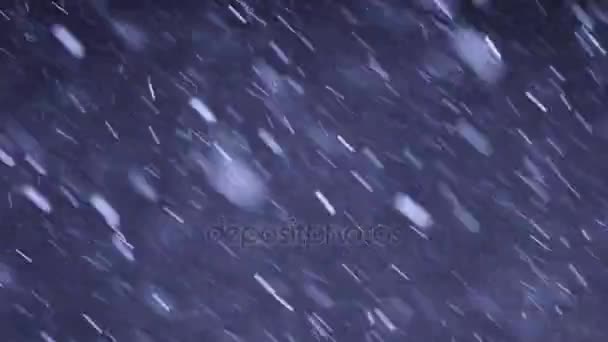 Nieve Abstracto Azul — Vídeo de stock