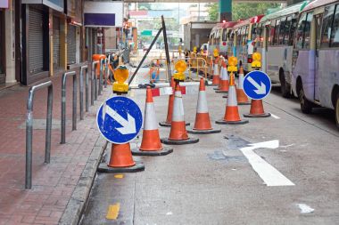 Yol çalışmaları Lane kapalı