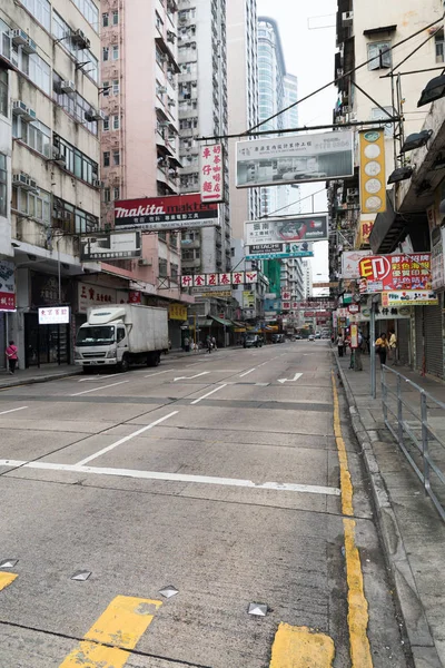 Άδειο δρόμο Χονγκ Κονγκ — Φωτογραφία Αρχείου