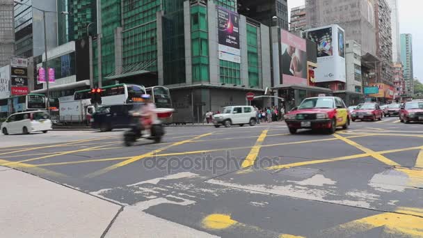 Tráfico de Mong Kok — Vídeos de Stock