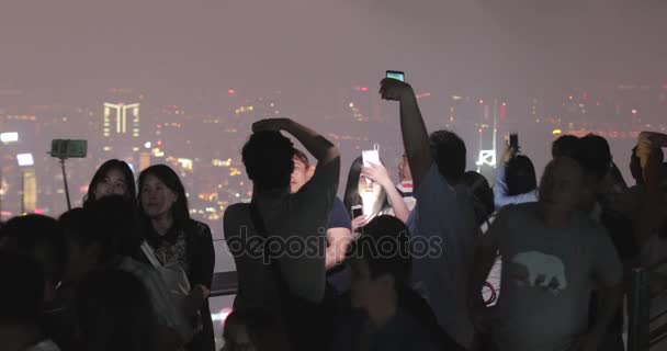 Noite de Turismo Selfie — Vídeo de Stock