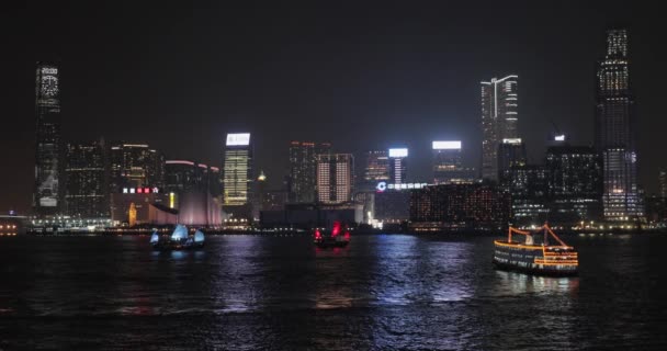 Коулун Ночной Гонконг — стоковое видео