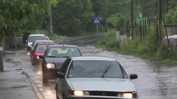 Zalana ulica Belgrad — Wideo stockowe