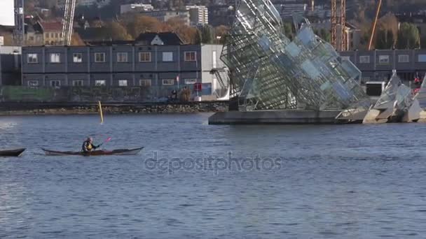 Oslo'da Kayak — Stok video