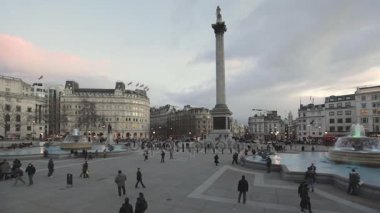 Trafalgar Meydanı'na kış