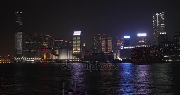 Noche Kowloon Hong Kong — Vídeos de Stock