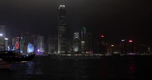 Ніч небажаної Гонконг — стокове відео