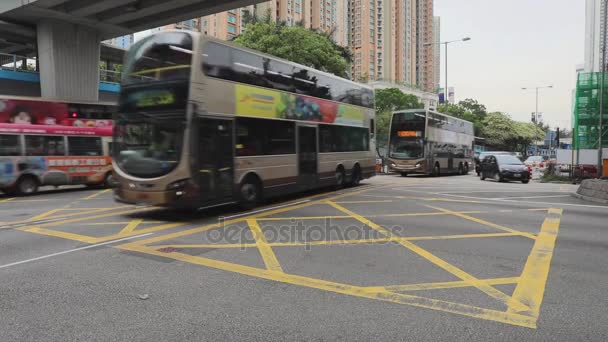 Kowloon Tráfico ong Kong — Vídeos de Stock