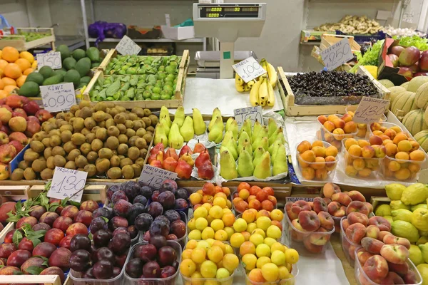 Banca do mercado de frutas — Fotografia de Stock