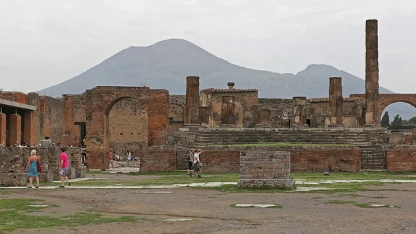 Pompeia e Vesúvio — Fotografia de Stock