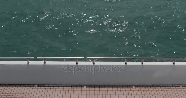 Havet Staket Vid Hamnen Hong Kong — Stockvideo